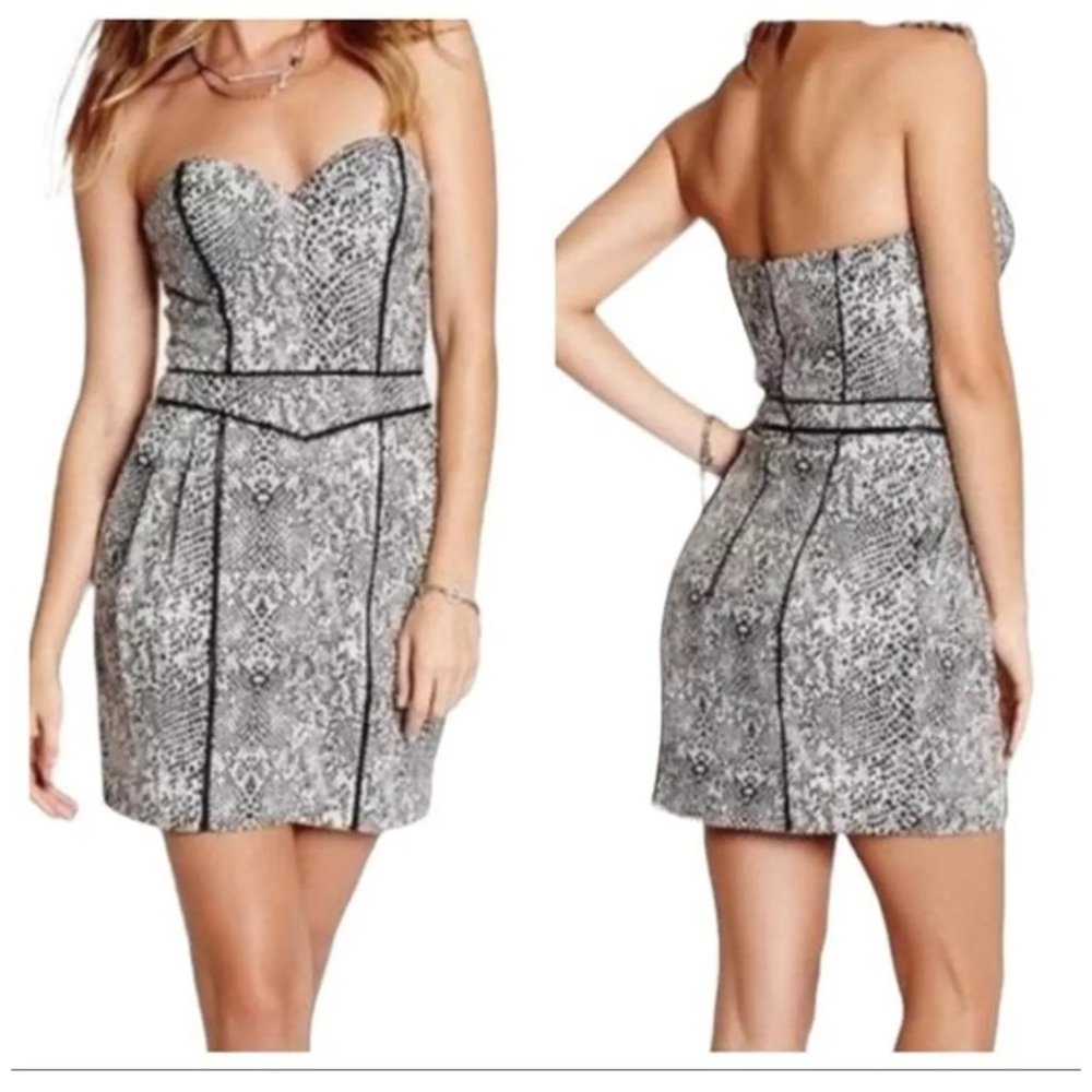 Guess Snakeskin Pattern Mini Dress